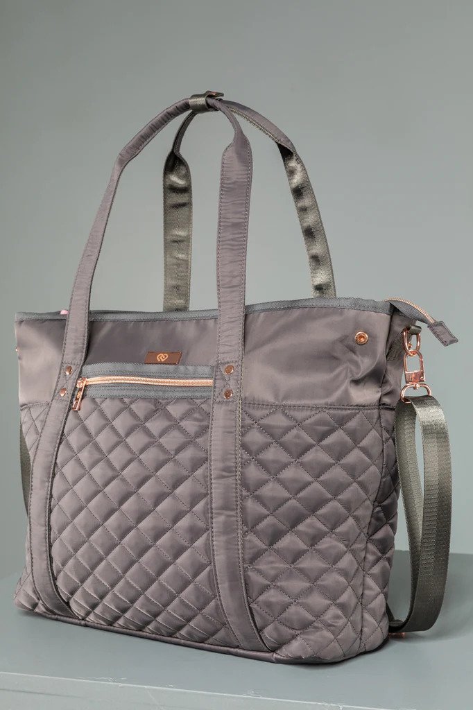 Grey and 2025 rose gold handbag